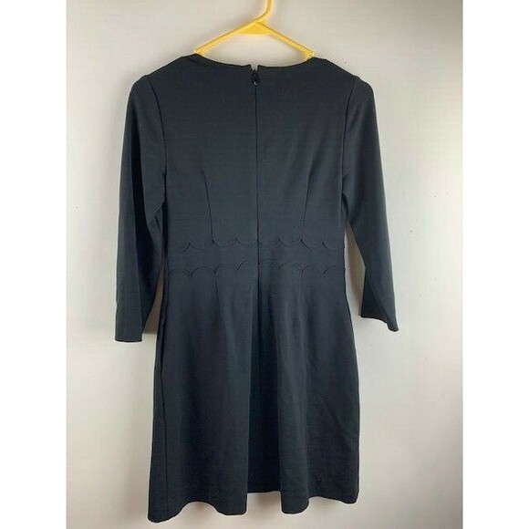 Banana Republic Size 00 Petite Black Dress 3/4 Sleeve Scoop Neck - Picture 7 of 7